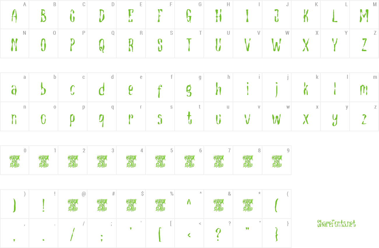 Font Torment Macabre preview